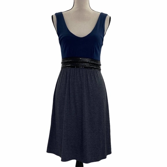 ELLA Moss Alix Chain Sequined V-Neck Mini Dress XS - Picture 3 of 12